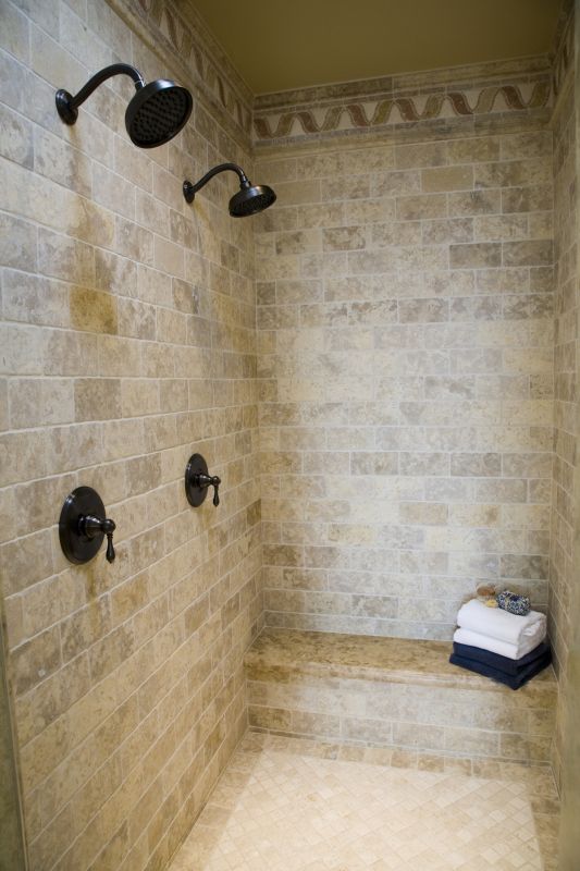 Modern Shower with Multiple Spray Heads